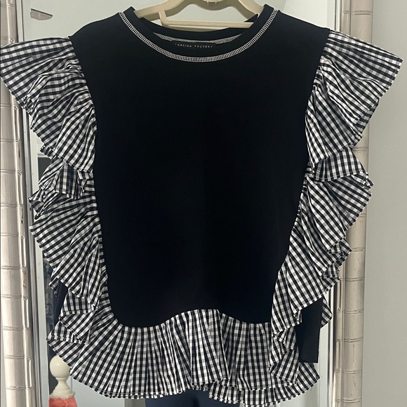 English Factory Ruffle Sleeve Top - Picture 2 of 4